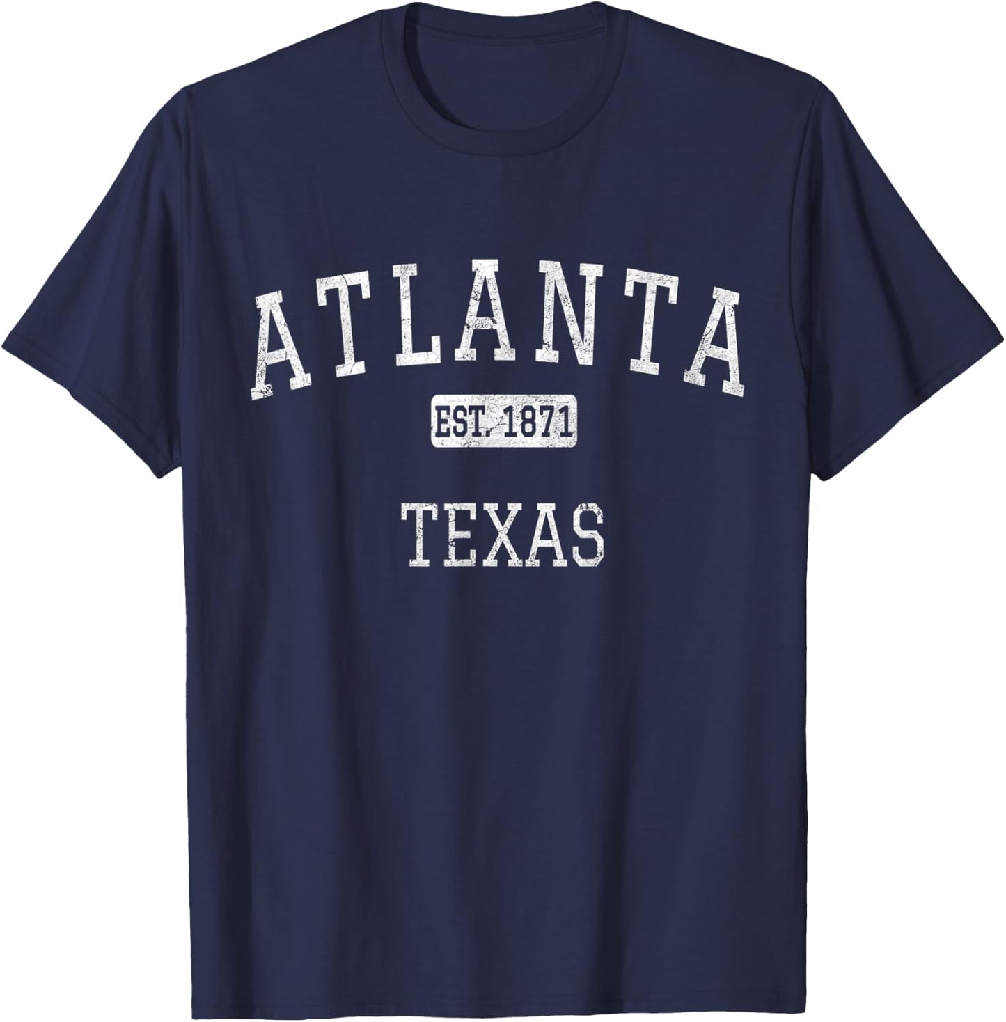 Atlanta Texas TX Vintage T-Shirt - T-Shirt | Navy