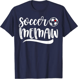 Funny Soccer Memaw Soccer Lover Mother's Day T-Shirt - T-Shirt | Navy