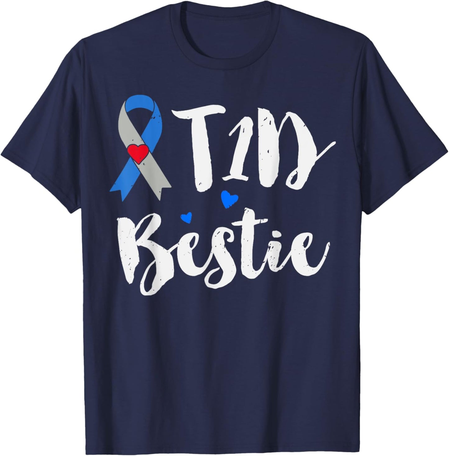 T1D Bestie Shirt Type 1 Diabetes Awareness Gifts T-Shirt - T-Shirt | Navy