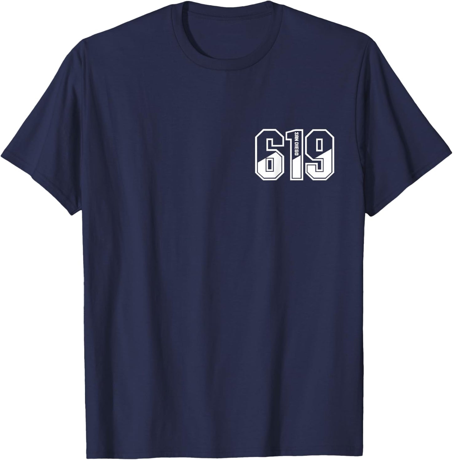 619 Area Code Pride Vintage San Diego California T-Shirt - T-Shirt | Navy