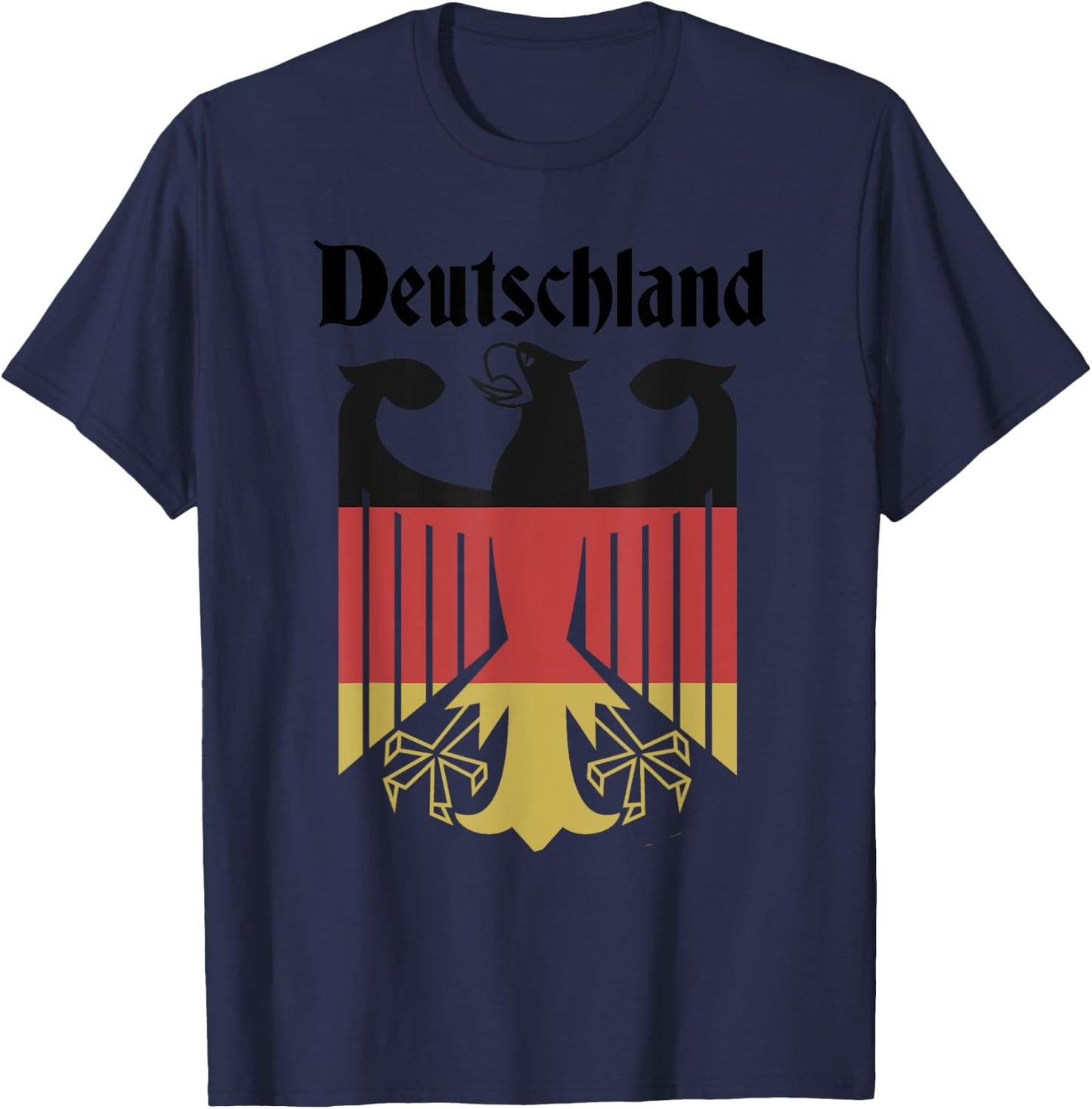 Deutschland German Flag Eagle Coat of Arms Crest Oktoberfest T-Shirt - T-Shirt | Navy