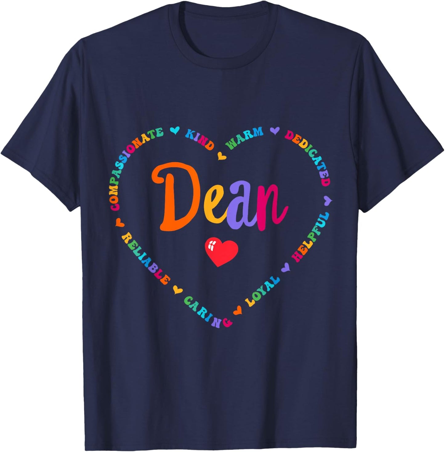 Cute Dean Appreciation Week Back to School academic admin T-Shirt - T-Shirt | Navy