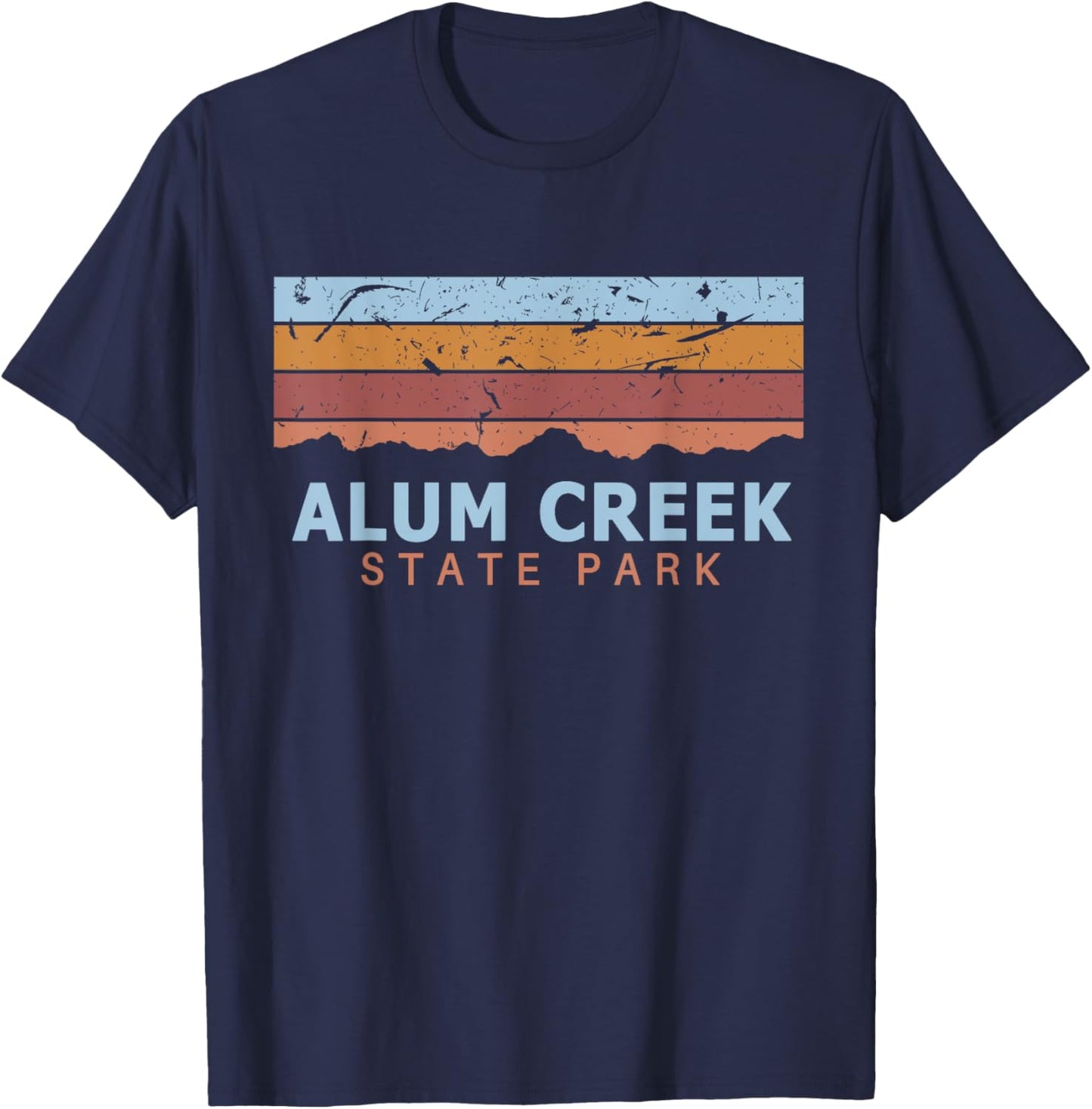 Alum Creek State Park Ohio Retro Cool T-Shirt - T-Shirt | Navy