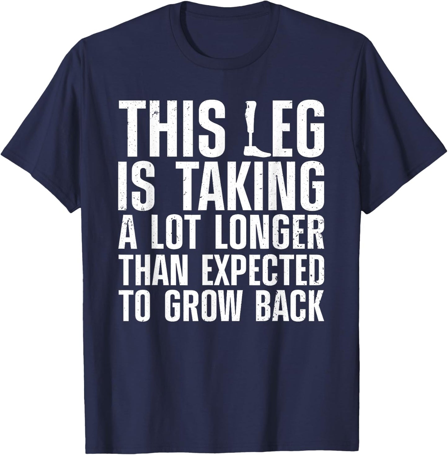 Funny Leg Amputee Design Women Amputation Survivor T-Shirt - T-Shirt | Navy