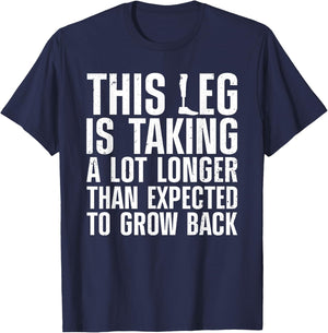 Funny Leg Amputee Design Women Amputation Survivor T-Shirt - T-Shirt | Navy