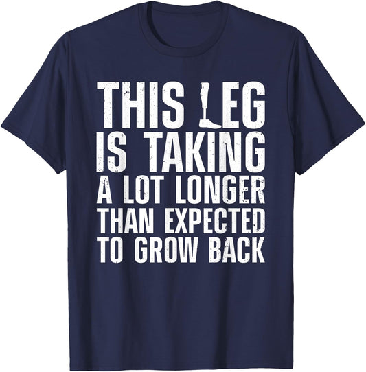 Funny Leg Amputee Design Women Amputation Survivor T-Shirt - T-Shirt | Navy