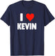 I Love Kevin - Heart T-Shirt - T-Shirt | Navy