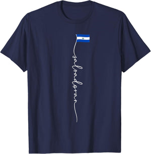 El Salvador Signature Salvadoran Flag T-Shirt - T-Shirt | Navy