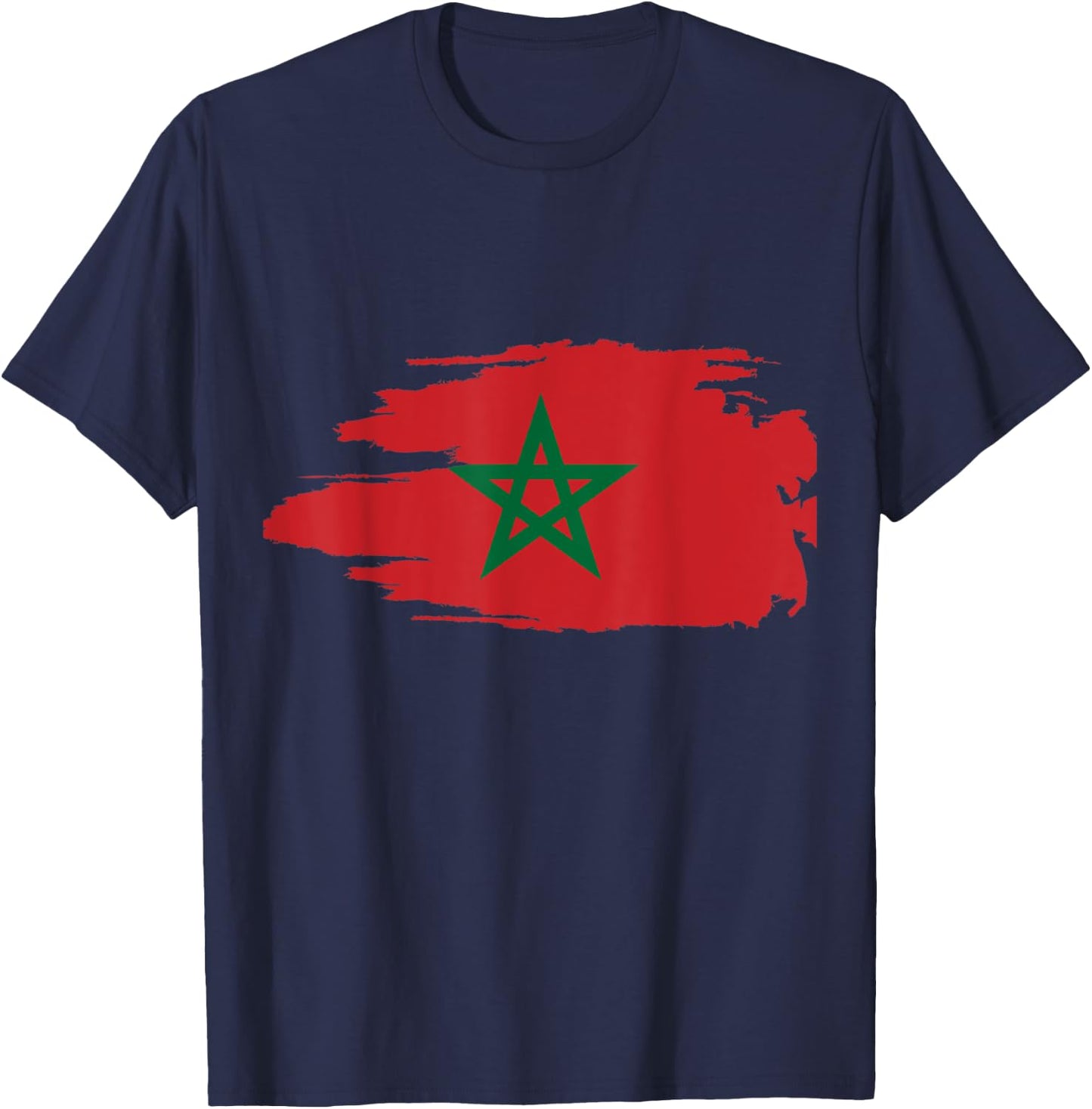 Morocco Moroccan Flag Soccer Football Lover T-Shirt - T-Shirt | Navy
