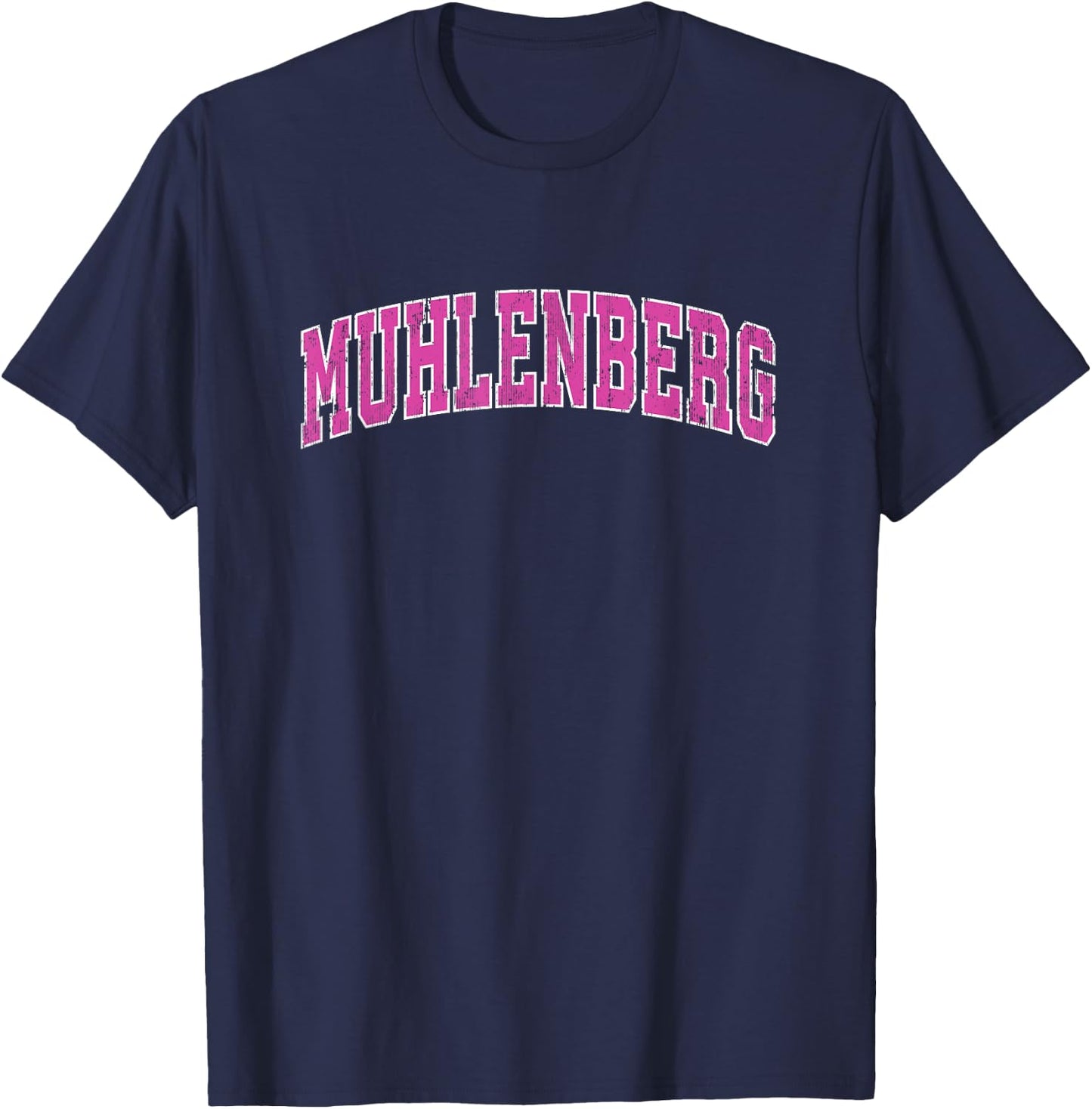 Muhlenberg Pennsylvania PA Vintage Sports Design Pink Design T-Shirt - T-Shirt | Navy