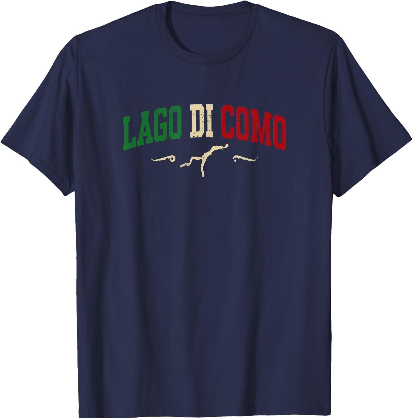 Lake Como Lake Como Italy Holiday Souvenir T-Shirt - T-Shirt | Navy