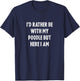 Rather Be With My Poodle Dog Lovers Men Women Poodle T-Shirt - T-Shirt | Navy