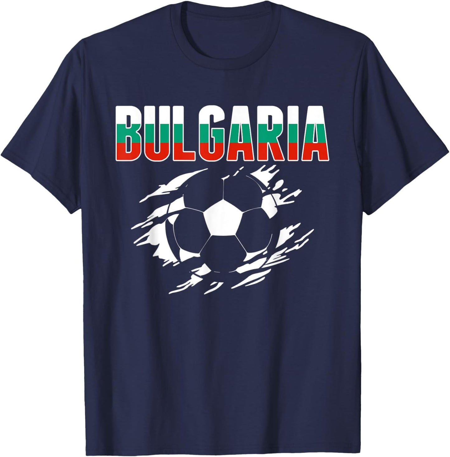 Bulgaria Soccer Lovers Jersey - Support Bulgarian Football T-Shirt - T-Shirt | Navy