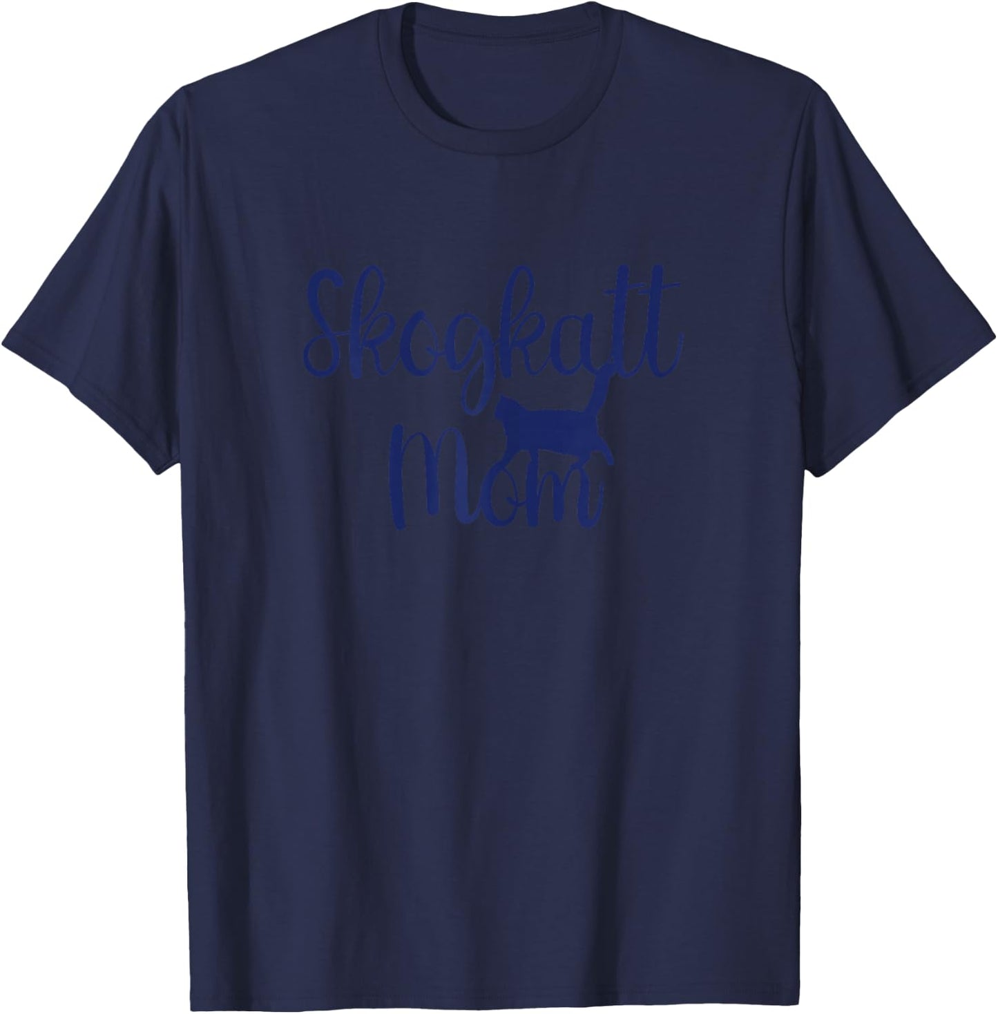 Wegie Mother Cat Lady Outfit Women Norwegian Forest Cat T-Shirt - T-Shirt | Navy