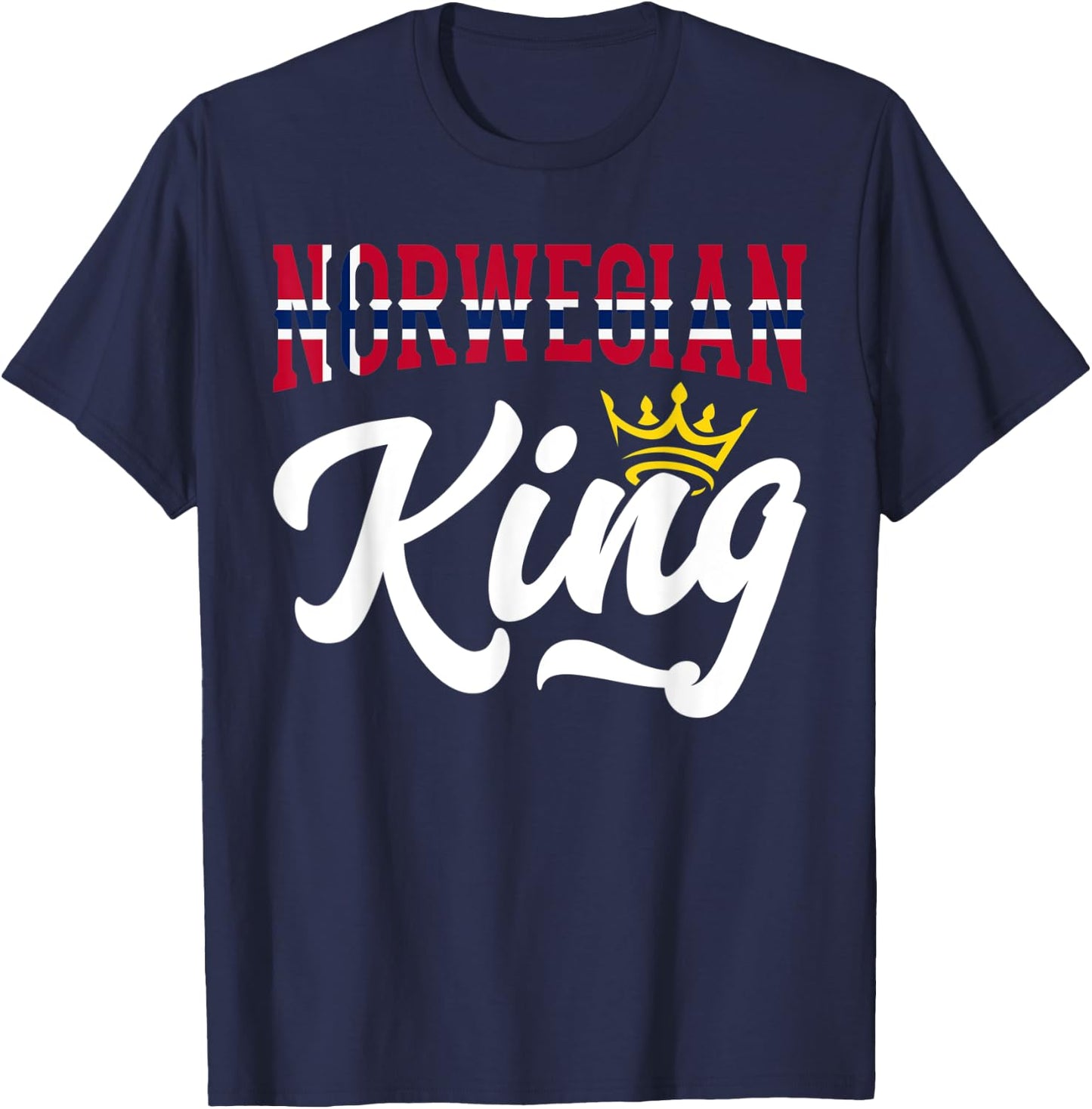 Norwegian King Norway Norwegian Norway Flag T-Shirt - T-Shirt | Navy