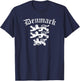 Denmark Lion Symbol Danish Pride T-Shirt - T-Shirt | Navy