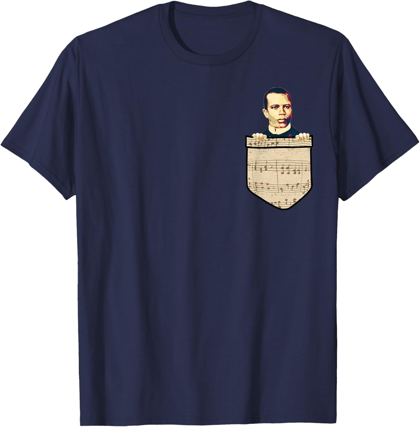 Scott Joplin Classical Music Composer Black History Month T-Shirt - T-Shirt | Navy