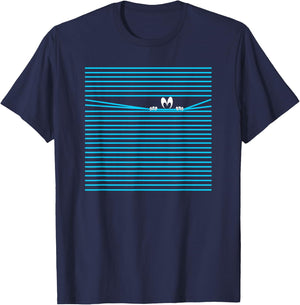 Eyes watching through blinds funny T-Shirt - T-Shirt | Navy