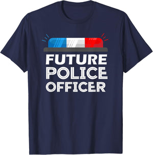 Inspiring Saying Future Police Officer Kids Sheriff Boys Gag T-Shirt - T-Shirt | Navy