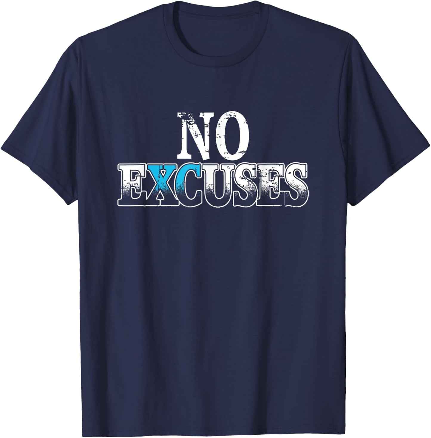 No eXCuses Run XC Runner Distance Runner Cross Country T-Shirt - T-Shirt | Navy