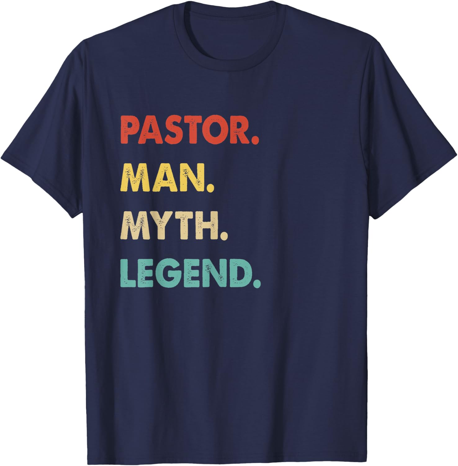 Retro Pastor Man Myth Legend T-Shirt - T-Shirt | Navy