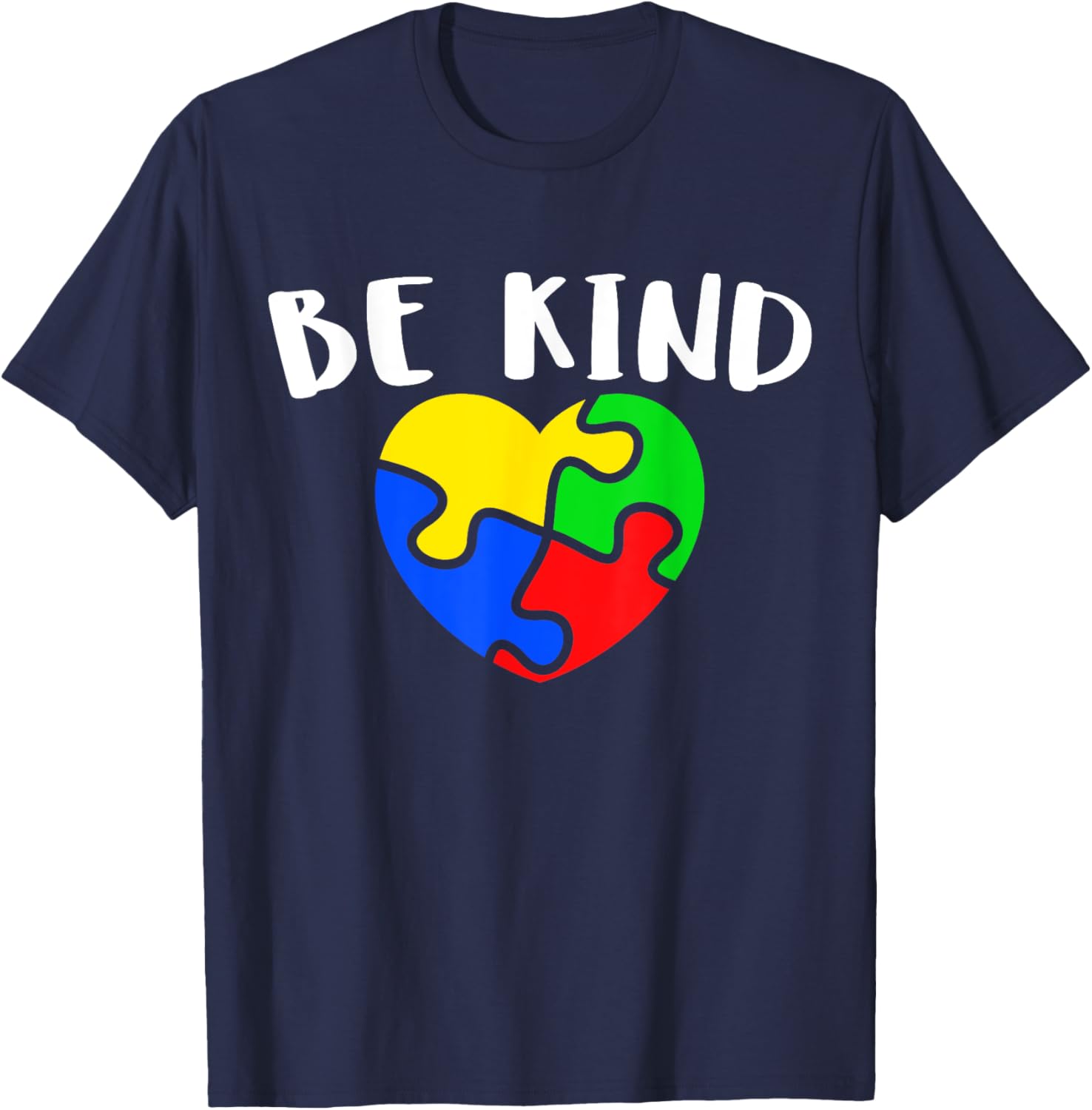 Austism Awareness Month Puzzle Piece Gift | & T-Shirt - T-Shirt | Navy