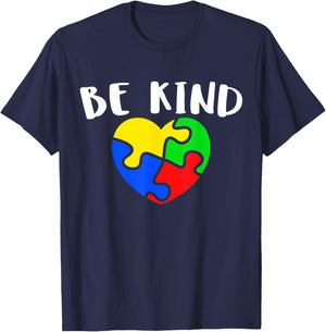Austism Awareness Month Puzzle Piece Gift | & T-Shirt - T-Shirt | Navy