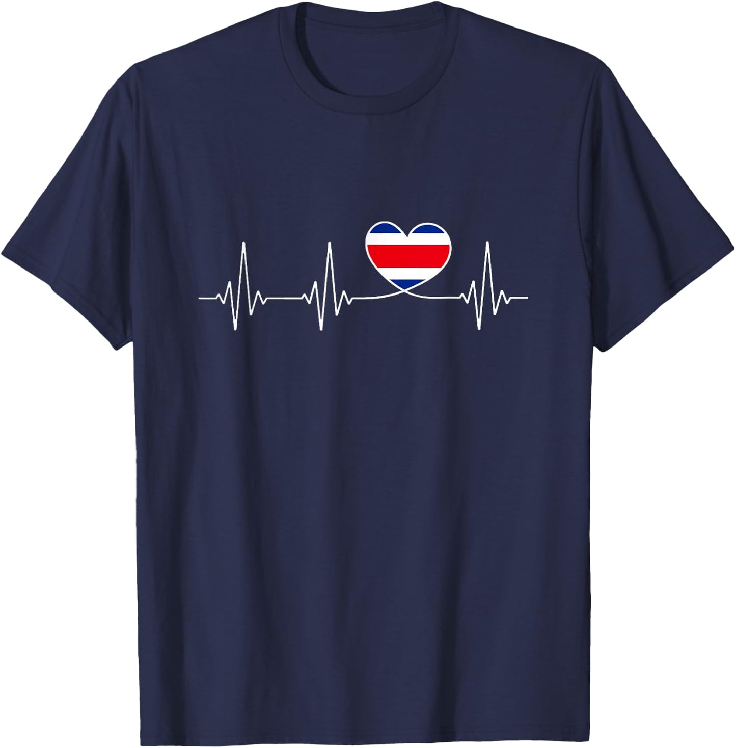 Costa Rica Love and Costa Rican Flag Heart Costa Rica T-Shirt - T-Shirt | Navy