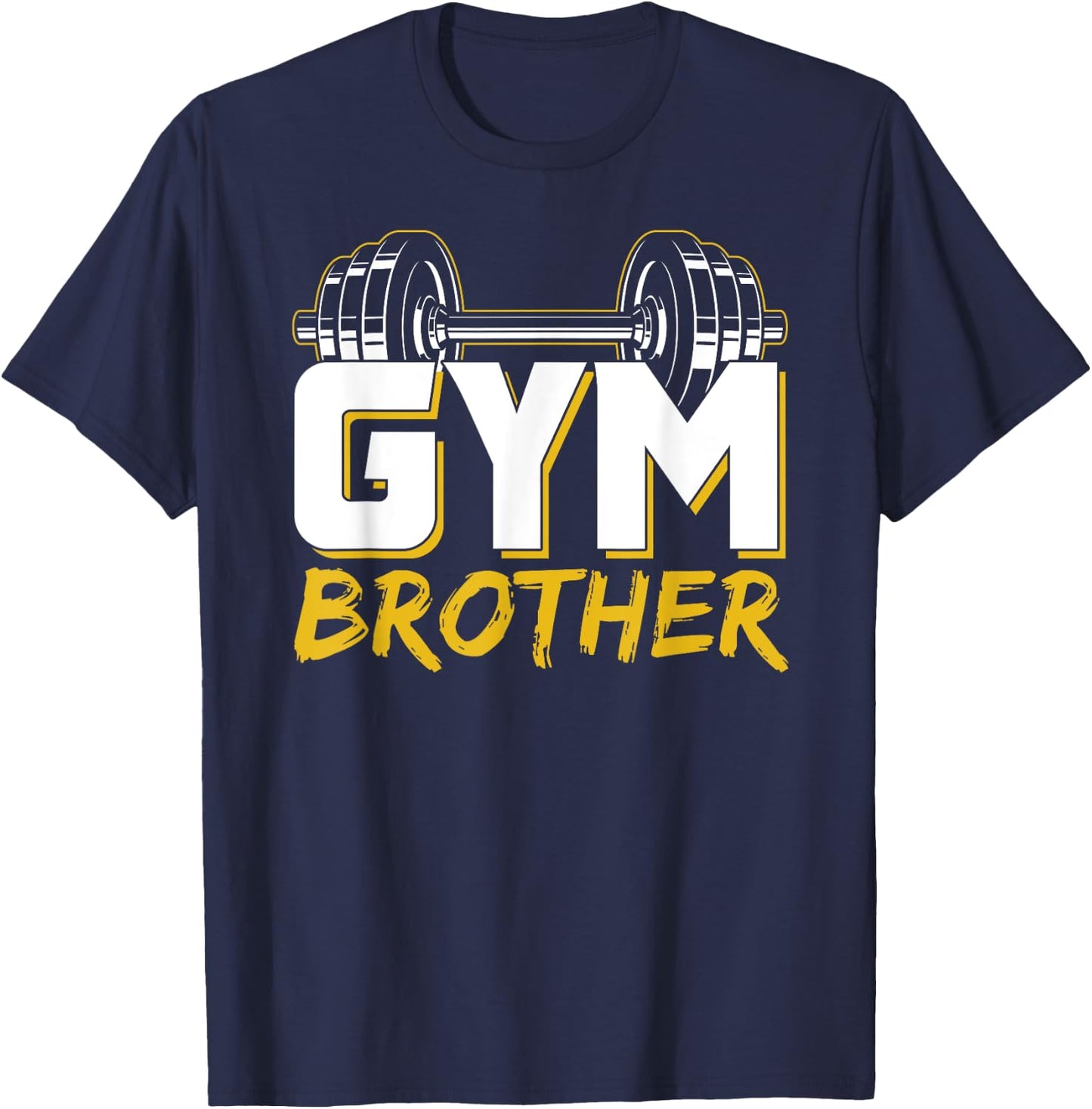 Gym Brother Training Fitness Workout Weightlifting T-Shirt - T-Shirt | Navy