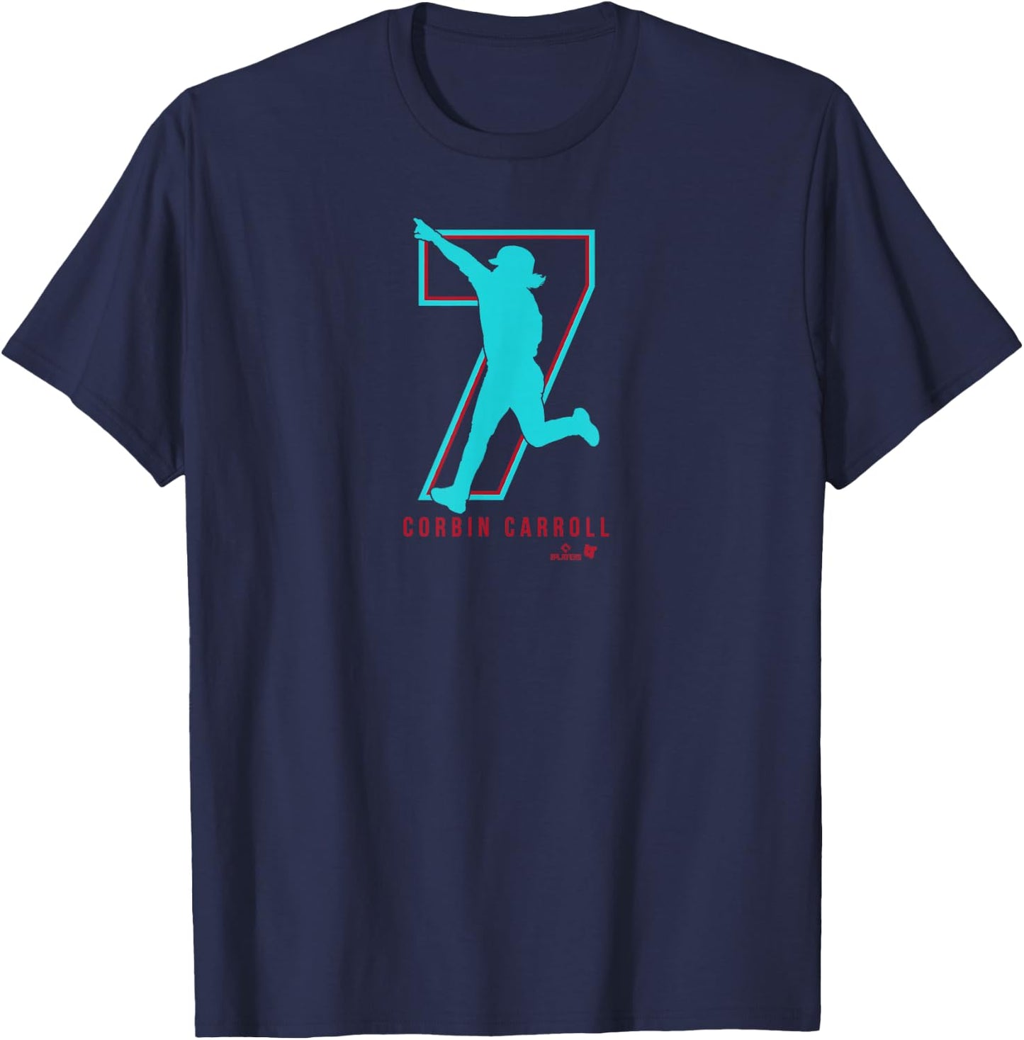 Corbin Carroll 7 - Arizona Baseball T-Shirt - T-Shirt | Navy