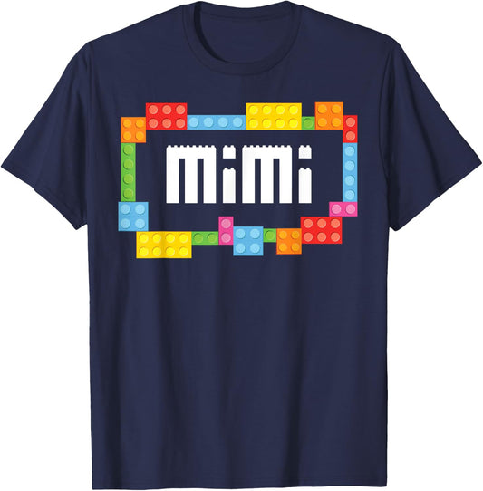 Master builder Mimi Bricks Blocks Building Family Set T-Shirt - T-Shirt | Navy