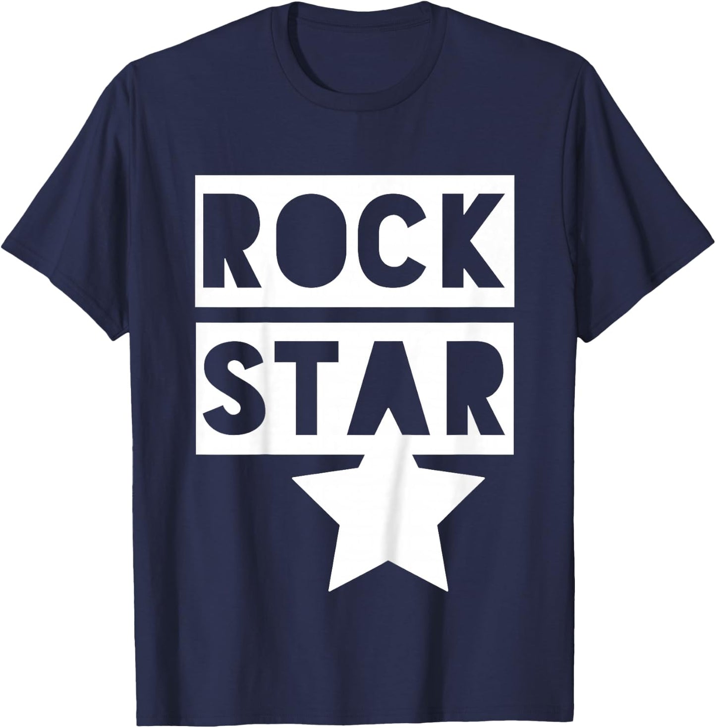 Rock Star. Monochrome Kids For Rock 'n' Roll Boys & Girls T-Shirt - T-Shirt | Navy