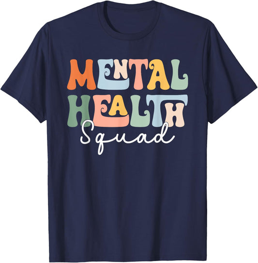 Mental Health Squad Brain Illness Mental Health Awareness T-Shirt - T-Shirt | Navy