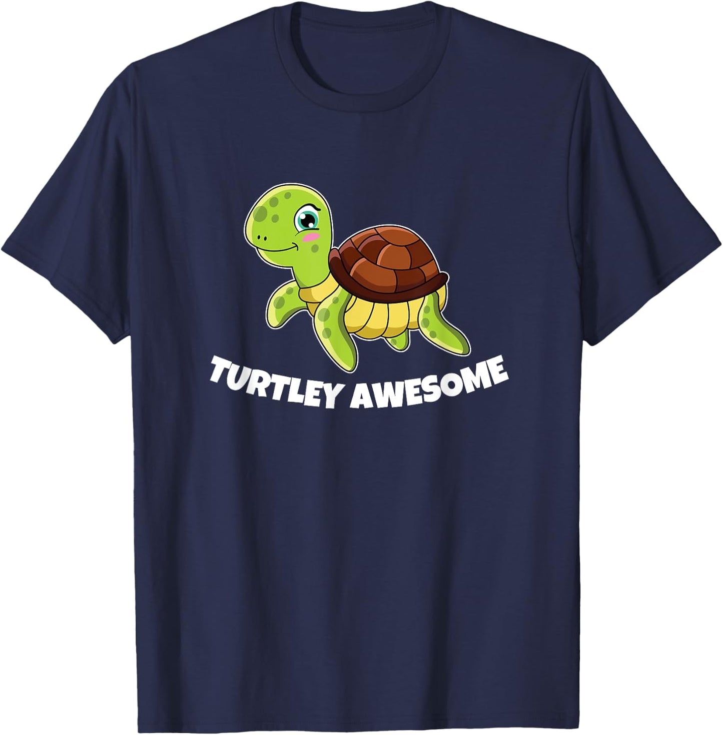 Turtley Awesome Totally Awesome Funny Tortoise Sea Turtle T-Shirt - T-Shirt | Navy