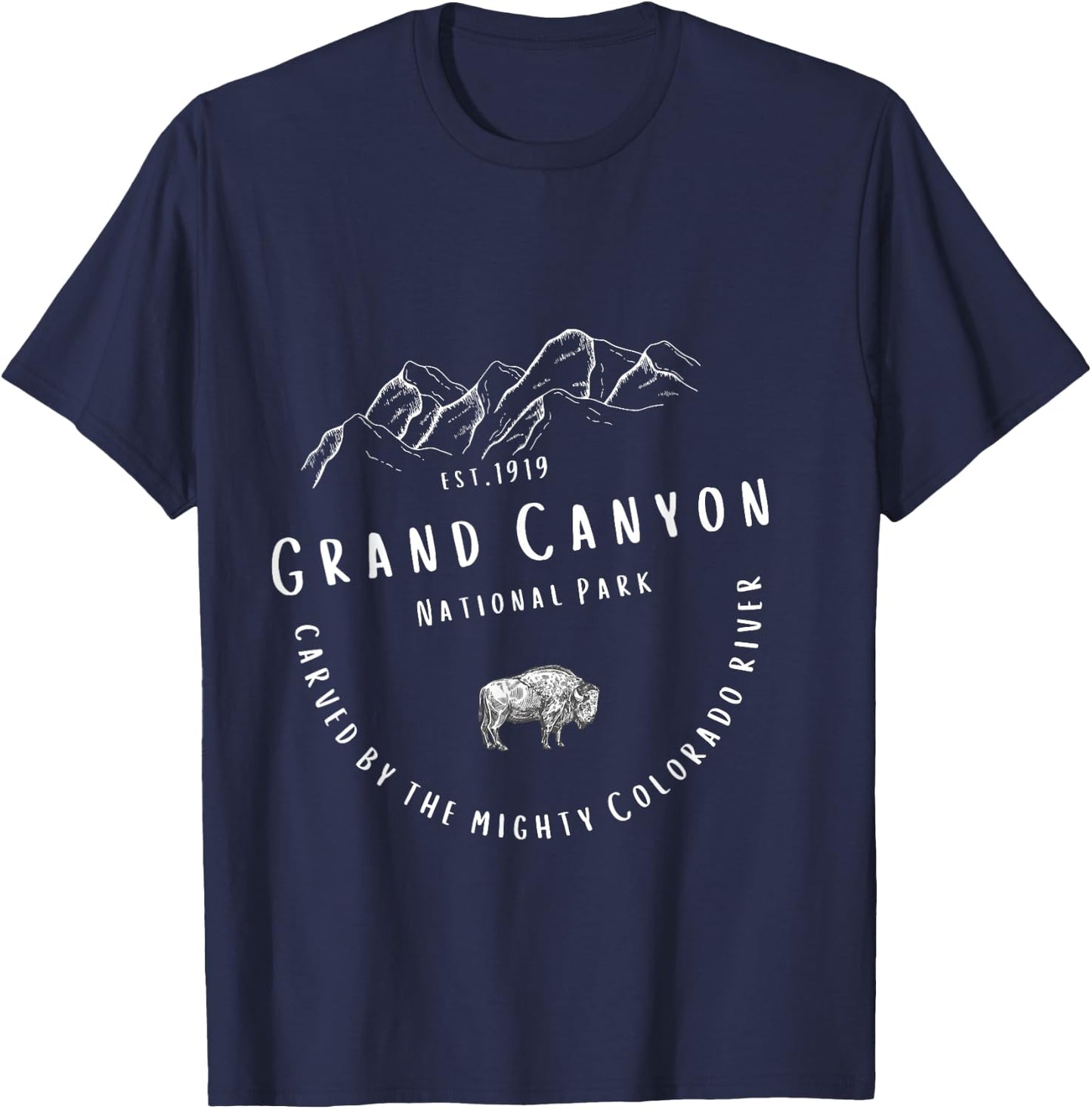 Grand Canyon National Park Arizona Hiking Camping Gift T-Shirt - T-Shirt | Navy