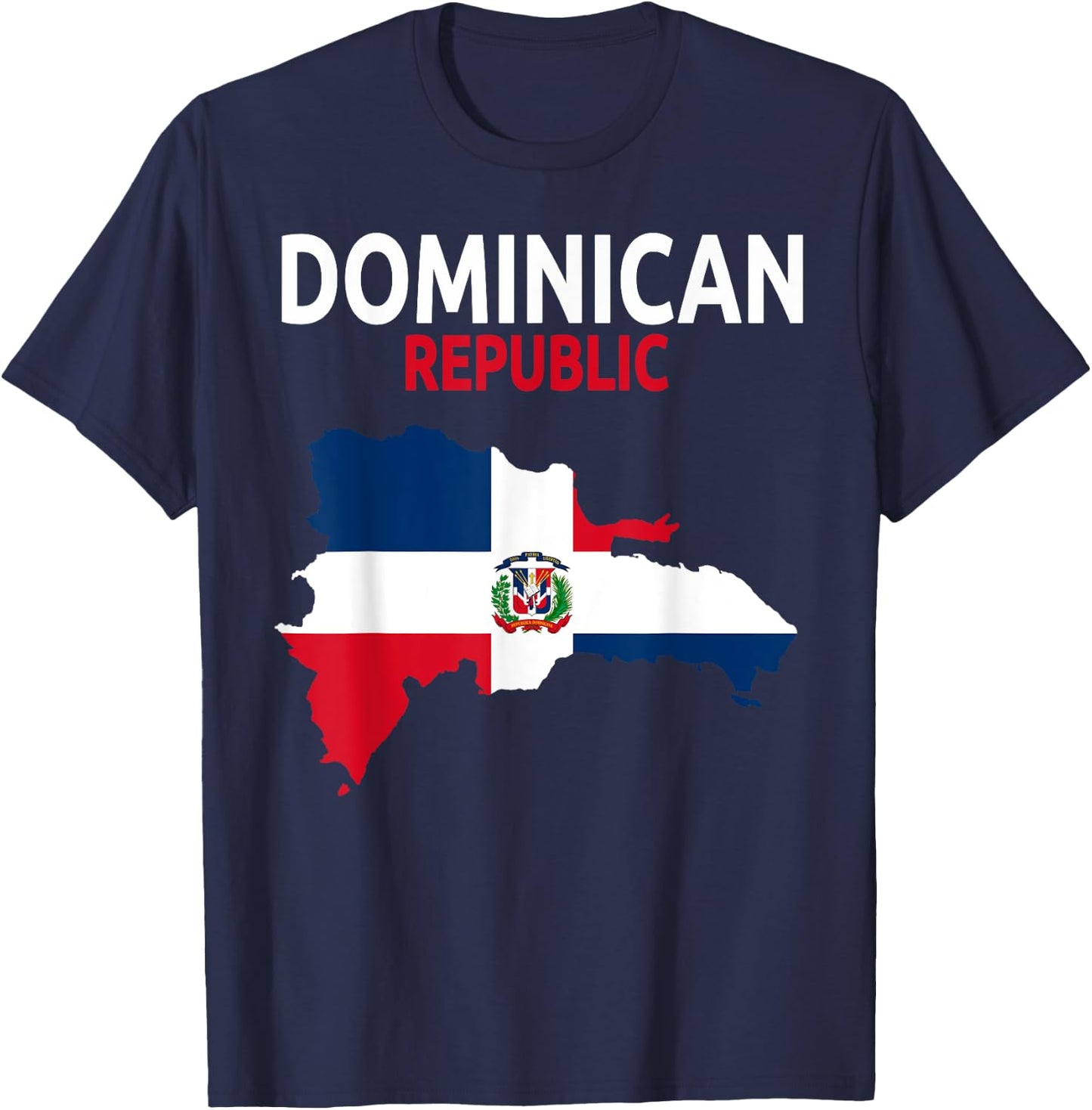 Dominican Republic Flag Idea & Dominican Flag Outfit T-Shirt - T-Shirt | Navy