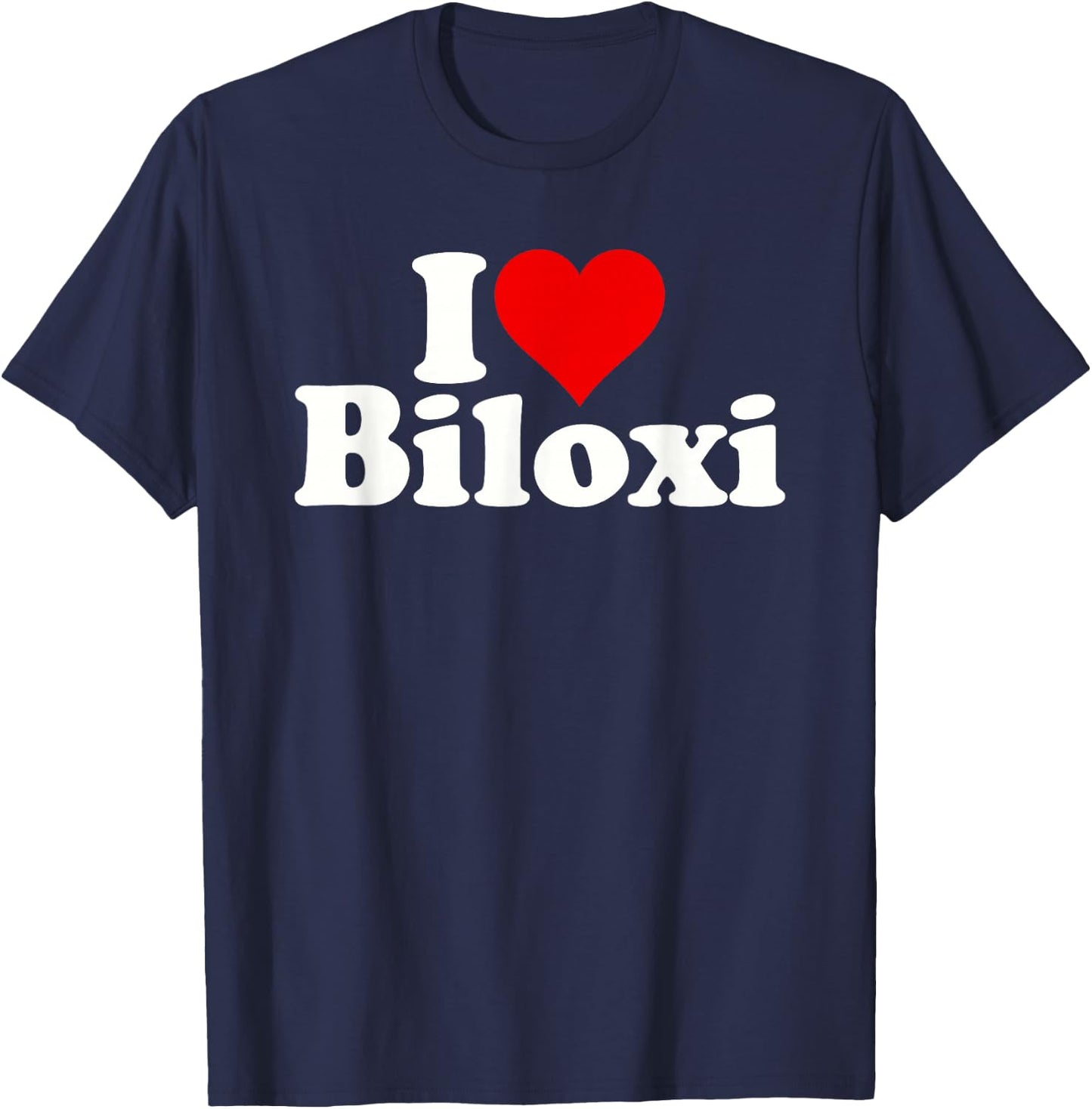 I Love Heart Biloxi Mississippi T-Shirt - T-Shirt | Navy