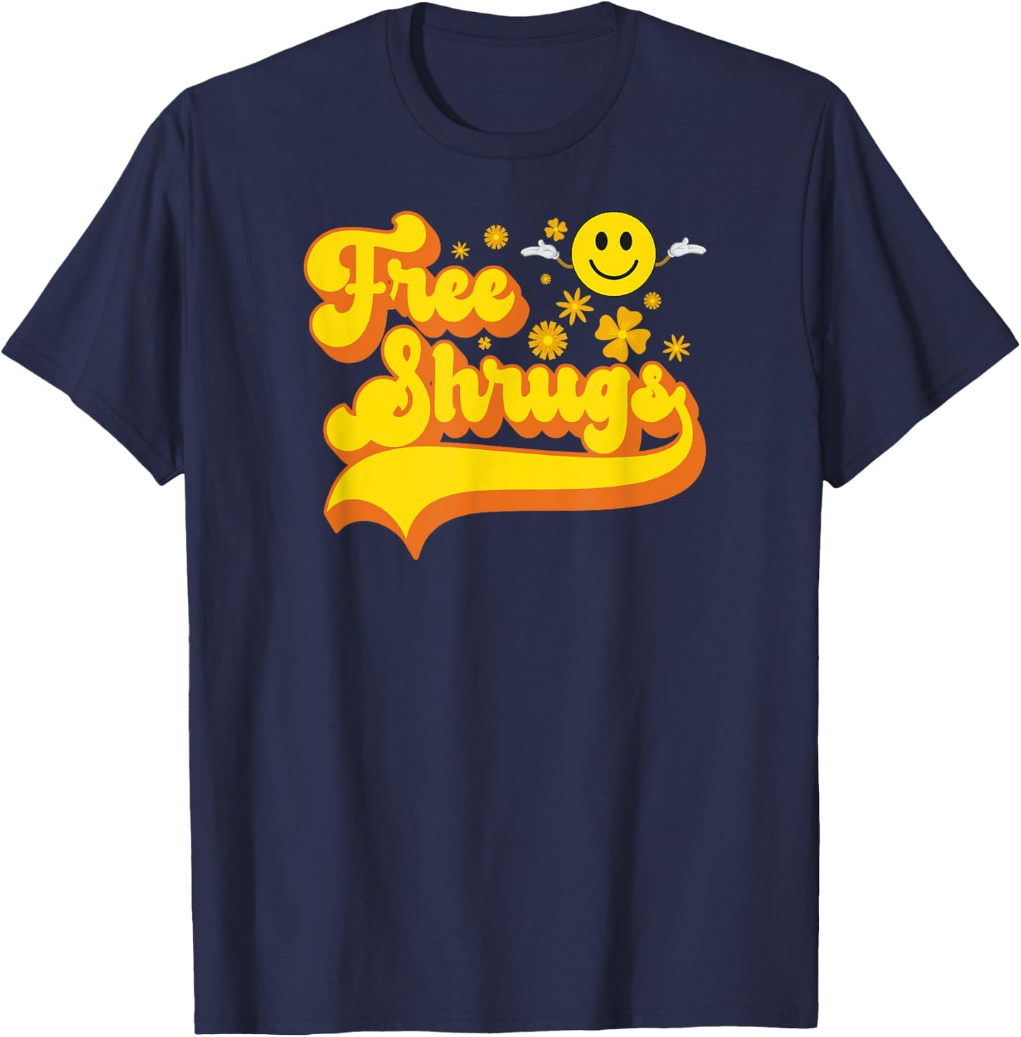 Free Shrugs - Funny Classic Parody T-Shirt - T-Shirt | Navy