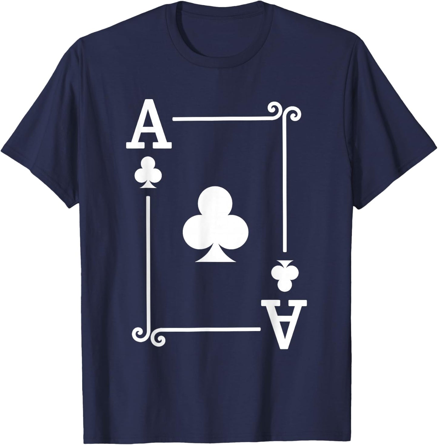 Playing Cards Costume - Ace Clubs Card - Ace Card T-Shirt - T-Shirt | Navy
