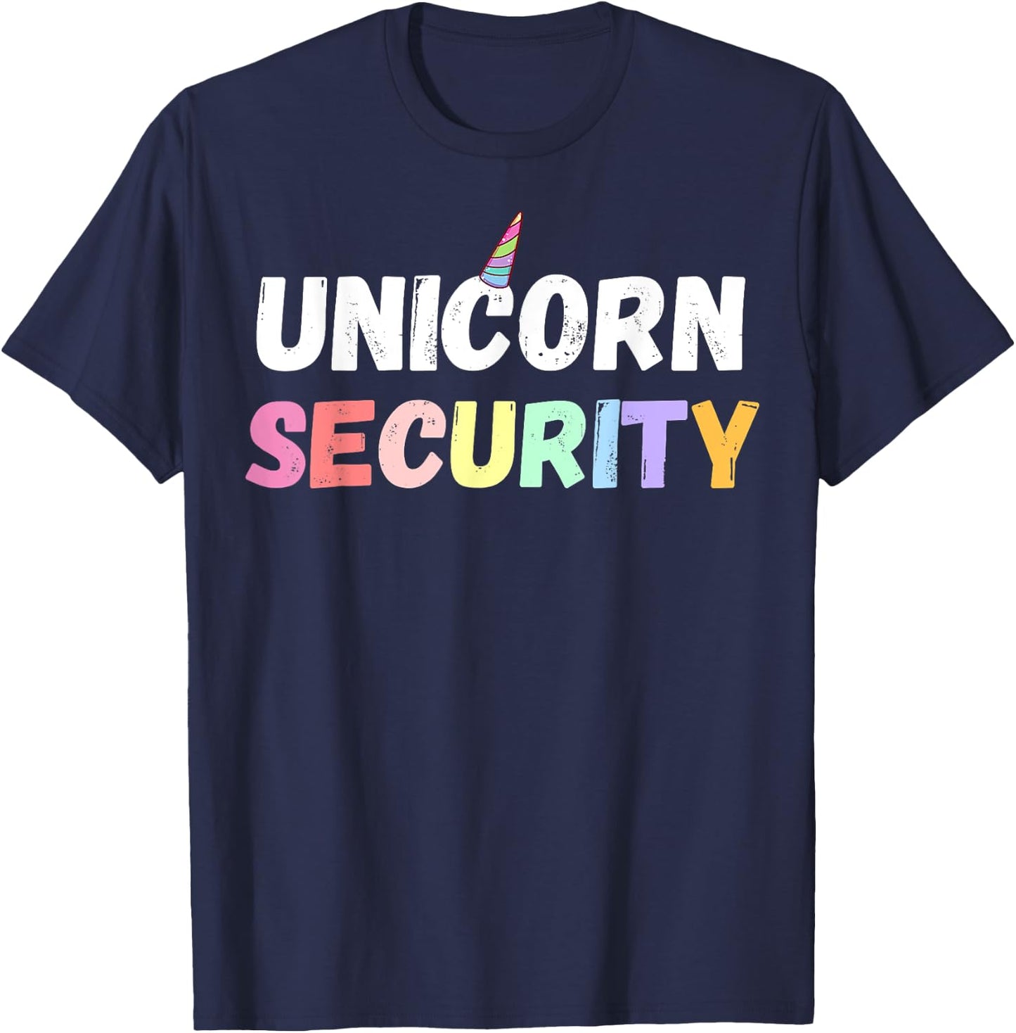 Halloween Mother Daughter Costume Unicorn Security Dad Mom T-Shirt - T-Shirt | Navy
