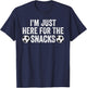I'm Just Here For The Snacks Soccer Funny Food Lover T-Shirt - T-Shirt | Navy