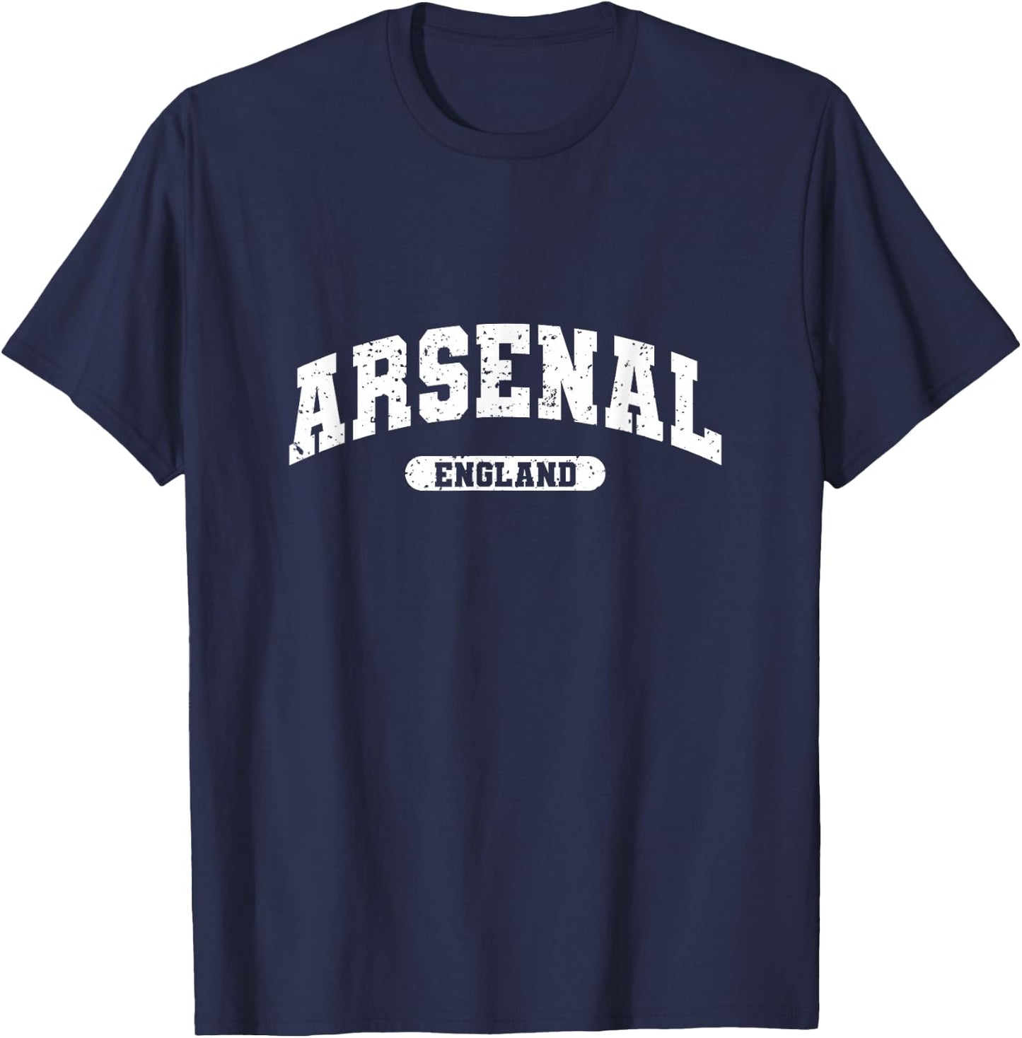 Retro Varsity Style Arsenal England T-Shirt - T-Shirt | Navy