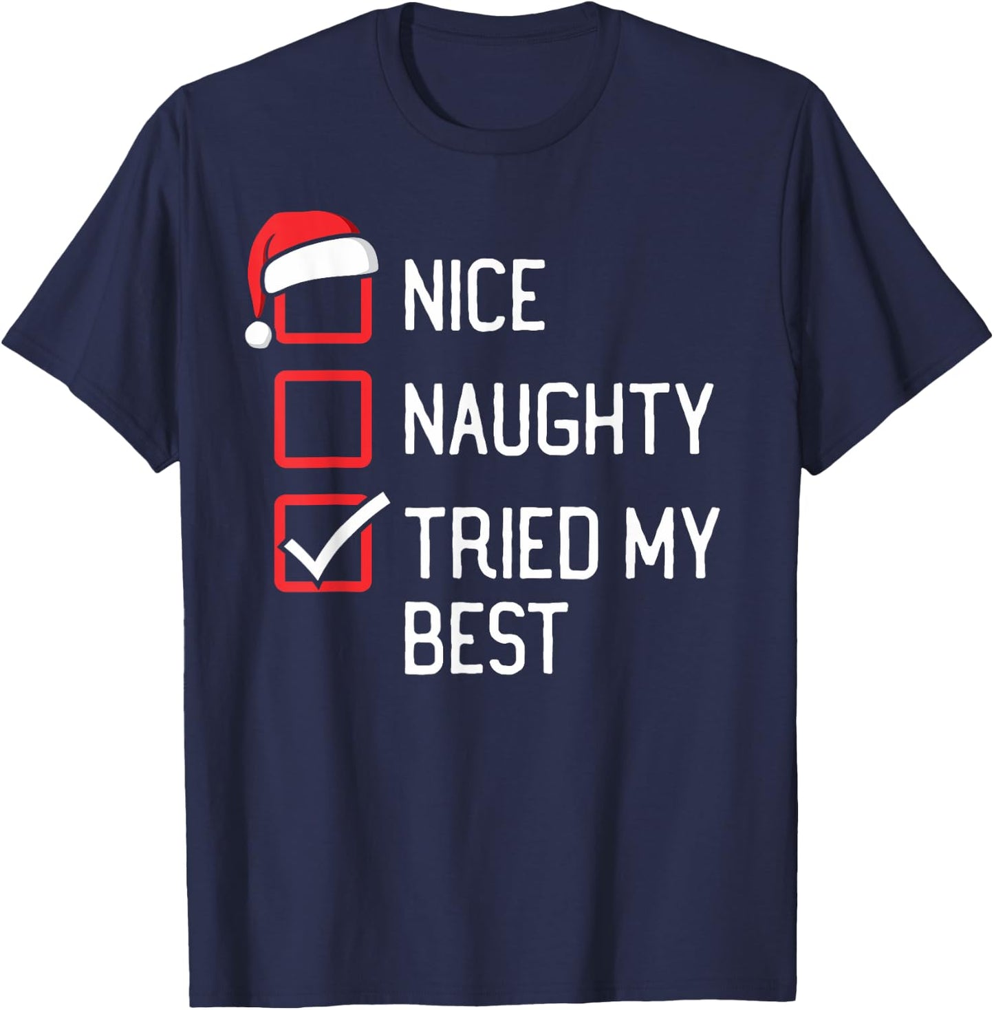 The List Group Family Matching Shirts By HumorPack Kids to Adults Black Modern Casual Letter Print T-Shirt - T-Shirt | Navy