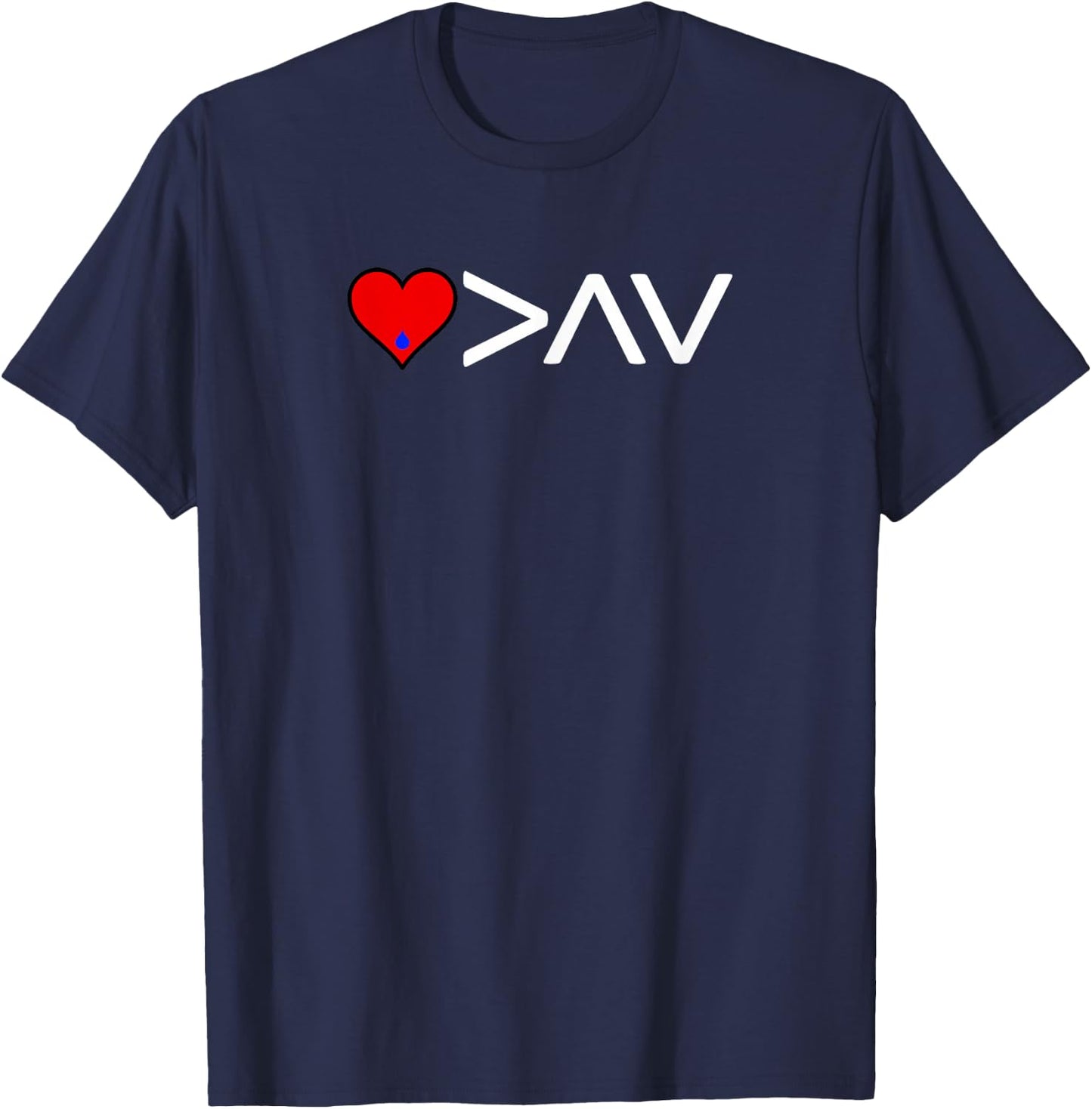 T1D Love is greater than the highs and lows of diabetes. T-Shirt - T-Shirt | Navy