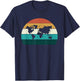 Vintage World Map Retro Cartography Distressed Women Men T-Shirt - T-Shirt | Navy