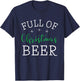 Full Of Christmas Beer And Christmas Cheer Couple Matching T-Shirt - T-Shirt | Navy