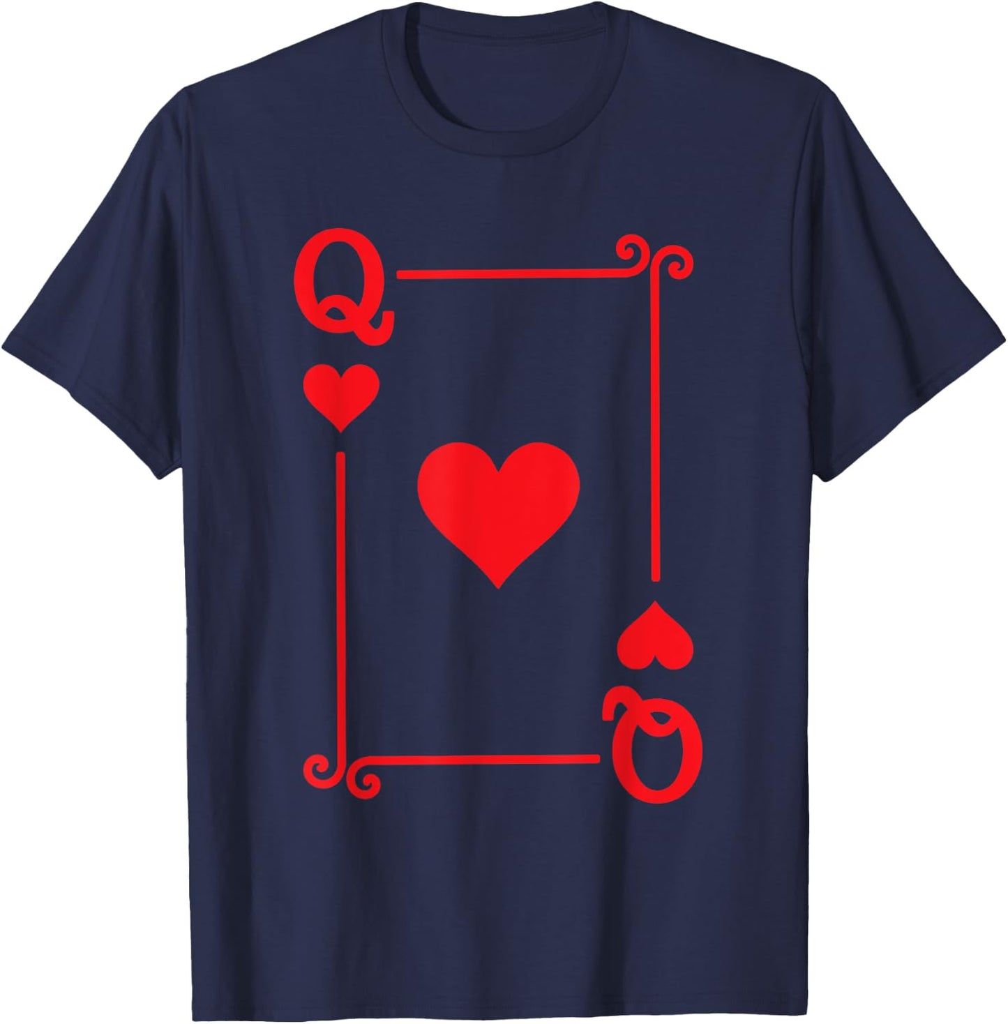 Playing Cards Costume - Queen Hearts Card - Queen Card T-Shirt - T-Shirt | Navy