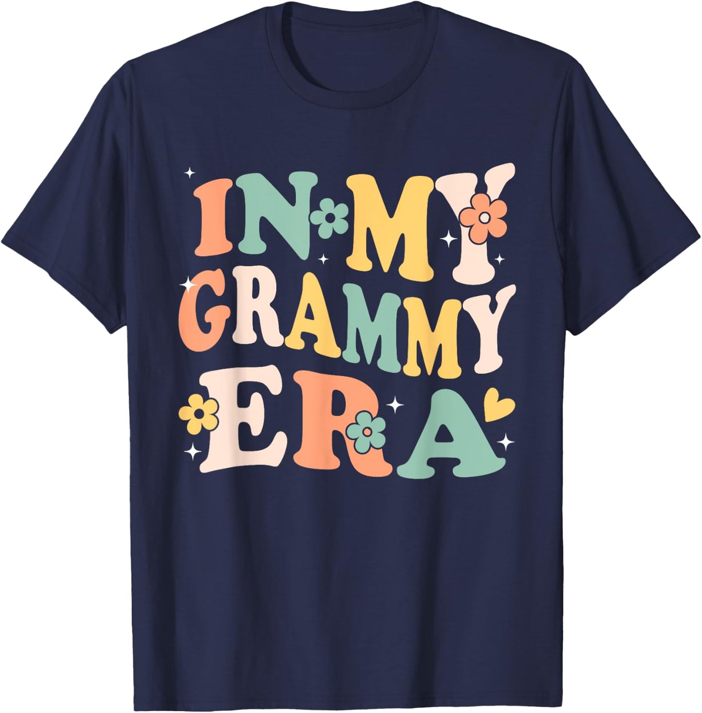 In My Grammy Era Funny Sarcastic Groovy Retro Mothers Day T-Shirt - T-Shirt | Navy