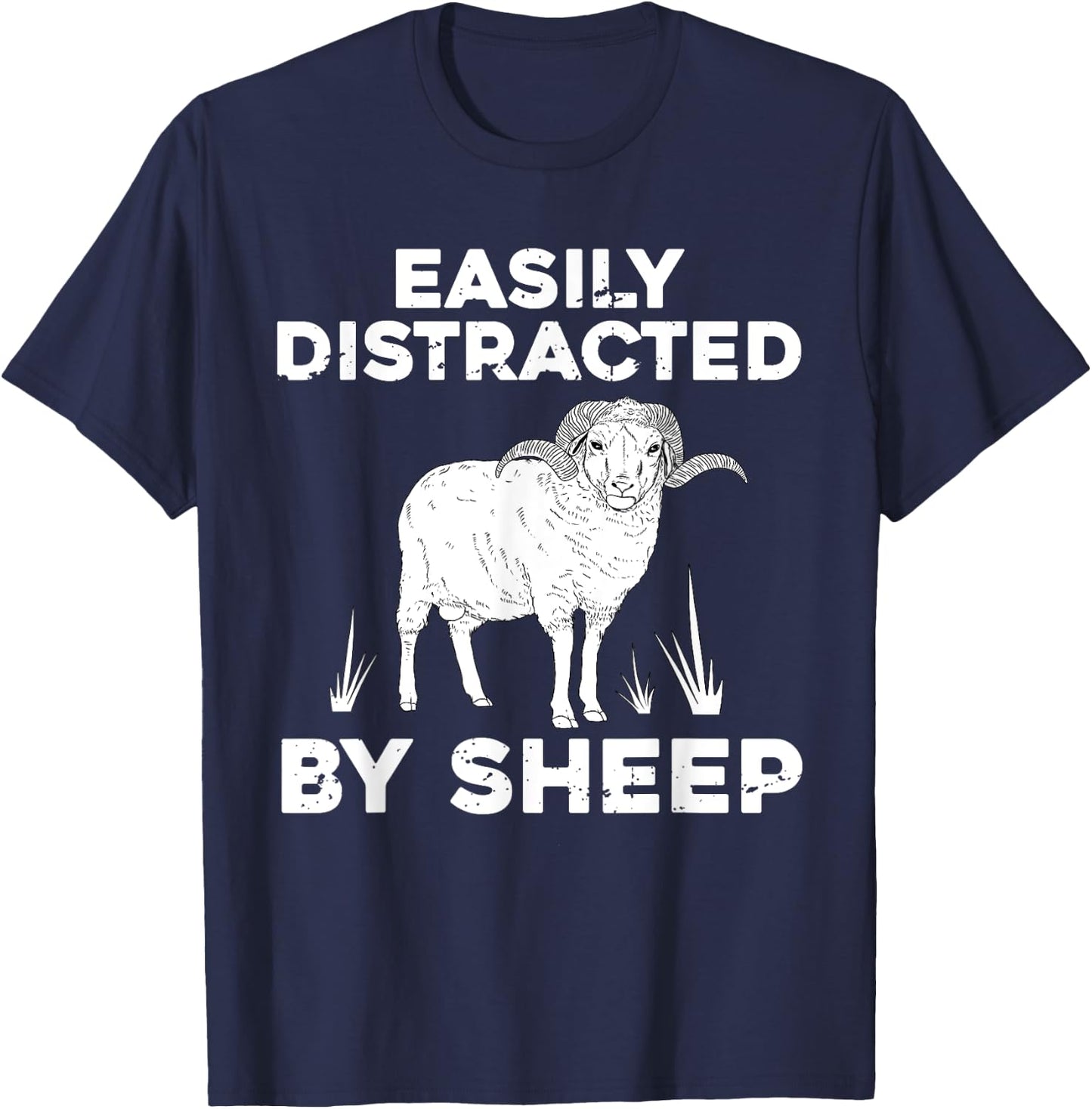 Cute Sheep Women Lamb Farm Animal Farmer Sheep Lover T-Shirt - T-Shirt | Navy