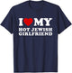 I Love My Hot Jewish Girlfriend I Heart My Hot GF T-Shirt - T-Shirt | Navy